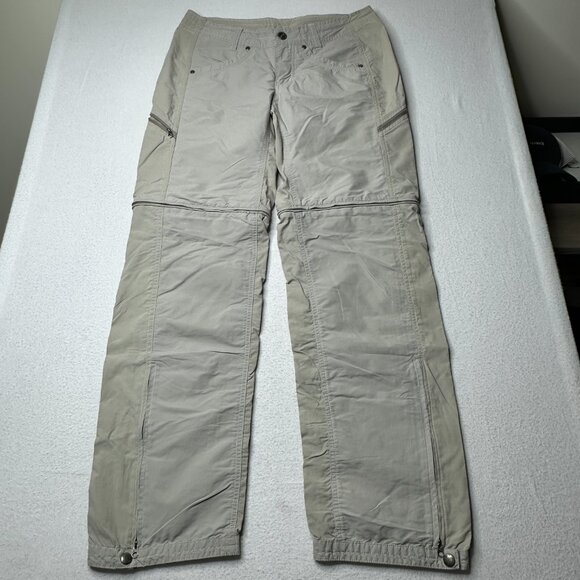 Kuhl Womens Convertibile Zip Off Hiking Pants Size 4 Regular Beige Outdoor Sport - Picture 2 of 16